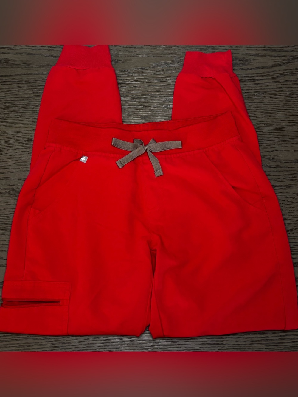 FIGS Zamora Jogger Scrub Pants XS Pop Red Limited Edition Technical Collection